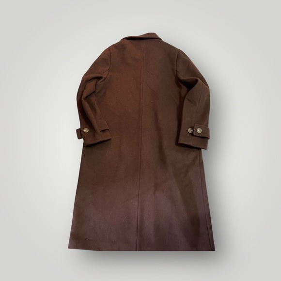 House of Harlow 1960 Longline Overcoat XL Women's Brown Wool Blend Quiet Luxury - Picture 3 of 8